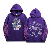 NCTCITY Hommes Femmes Sweat à Capuche Loisir Pullover à Manches Longues Kpop Stray Kids Jumpers MAXIDENT Streetwear Haut SKZ BangChan Lee Know Changbin Hyunjin Han Felix Seungmin I.N