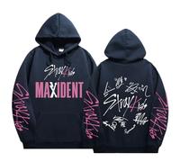 NCTCITY Hommes Femmes Sweat à Capuche Loisir Pullover à Manches Longues Kpop Stray Kids Jumpers MAXIDENT Streetwear Haut SKZ BangChan Lee Know Changbin Hyunjin Han Felix Seungmin I.N