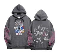 NCTCITY Hommes Femmes Sweat à Capuche Loisir Pullover à Manches Longues Kpop Stray Kids Jumpers MAXIDENT Streetwear Haut SKZ BangChan Lee Know Changbin Hyunjin Han Felix Seungmin I.N