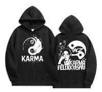 NCTCITY Hommes Femmes Sweat à Capuche Stray Kids Karma Imprimé Pullover Jumpers Streetwear Haut BangChan Lee Know Changbin Hyunjin Han Felix Seungmin I.N