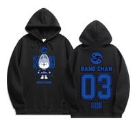 NCTCITY Hommes Femmes Sweat à Capuche Stray Kids Karma Pullover Jumpers Streetwear Haut Animal Mignon Imprimé BangChan Lee Know Changbin Hyunjin Han Felix Seungmin I.N