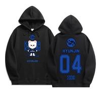 NCTCITY Hommes Femmes Sweat à Capuche Stray Kids Karma Pullover Jumpers Streetwear Haut Animal Mignon Imprimé BangChan Lee Know Changbin Hyunjin Han Felix Seungmin I.N