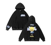 NCTCITY Hommes Femmes Sweat à Capuche Stray Kids Pullover Jumpers Délavé Vintage Harajuku Streetwear Haut Animal Mignon Imprimé Stay in Our Little House Hyunjin Han Felix Seungmin I.N