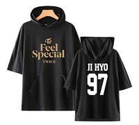 NCTCITY Kpop Twice T-Shirt à Capuche Été Sweat-Shirt à Capuche Manches Courtes Feel Special Impression Coton Top Chemisier NA YEON Jung YEON Momo Sana JI Hyo Mina DAHYUN CHAE Young TZUYU