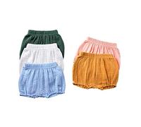 NCTCITY Short Bébé Fille Garçons Eté Briefs Bloomers Couvre-Couche Pantalon Court Taille Haute Casual Mignon Baptême Enfant Chic Mode Nappy Culotte Printemps Harem Pantalon Anti-moustiques