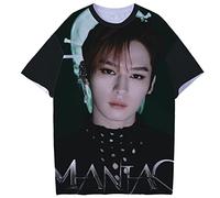 NCTCITY T-Shirt Stray Kids Chemise à Col Rond Été Haut à Manches Courtes Tee Shirt ODDINARY Impression Numérique 3D Tops Maniac BangChan Changbin Hyunjin Felix Seungmin Jeongin Jisung Minho