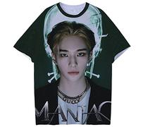 NCTCITY T-Shirt Stray Kids Chemise à Col Rond Été Haut à Manches Courtes Tee Shirt ODDINARY Impression Numérique 3D Tops Maniac BangChan Changbin Hyunjin Felix Seungmin Jeongin Jisung Minho
