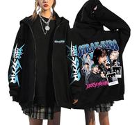 NCTCITY Zippé Sweat à Capuche Cardigan Manteau Hoodie E-Girl Y2K Gothique Harajuku Loisir Sweatshirts Stray Kids Marchandise 樂-Star BangChan Lee Know Changbin Hyunjin Han Felix Seungmin I.N
