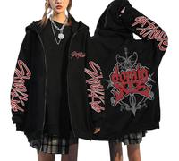 NCTCITY Zippé Sweat à Capuche Cardigan Manteau Hoodie E-Girl Y2K Gothique Harajuku Loisir Sweatshirts Stray Kids Dominate World Tour 2025