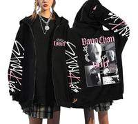 NCTCITY Zippé Sweat à Capuche Cardigan Manteau Hoodie Stray Kids DO IT Imprimé E-Girl Y2K Gothique Loisir Sweatshirts Noir Nouvel Album BangChan Lee Know Changbin Hyunjin Han Felix Seungmin I.N