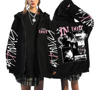 NCTCITY Zippé Sweat à Capuche Cardigan Manteau Hoodie Stray Kids DO IT Imprimé E-Girl Y2K Gothique Loisir Sweatshirts Noir Nouvel Album BangChan Lee Know Changbin Hyunjin Han Felix Seungmin I.N