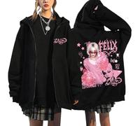 NCTCITY Zippé Sweat à Capuche Cardigan Manteau Hoodie Stray Kids Doit E-Girl Y2K Gothique Loisir Sweatshirts BangChan Lee Know Changbin Hyunjin Han Felix Seungmin I.N