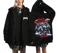 NCTCITY Zippé Sweat à Capuche Cardigan Manteau Hoodie Stray Kids Dominate World Tour Animal Mignon Imprimé E-Girl Y2K Gothique Harajuku Loisir Sweatshirts Noir