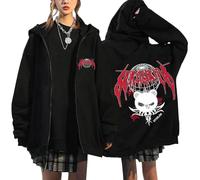 NCTCITY Zippé Sweat à Capuche Cardigan Manteau Hoodie Stray Kids Dominate World Tour Animal Mignon Imprimé E-Girl Y2K Gothique Loisir Sweatshirts Noir BangChan Hyunjin Han Felix I.N