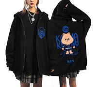 NCTCITY Zippé Sweat à Capuche Cardigan Manteau Hoodie Stray Kids Karma Imprimé E-Girl Y2K Gothique Loisir Sweatshirts Noir Animal Mignon BangChan Lee Know Changbin Hyunjin Han Felix Seungmin I.N