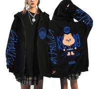 NCTCITY Zippé Sweat à Capuche Cardigan Manteau Hoodie Stray Kids Karma Imprimé E-Girl Y2K Gothique Loisir Sweatshirts Noir Animal Mignon BangChan Lee Know Changbin Hyunjin Han Felix Seungmin I.N