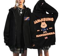 NCTCITY Zippé Sweat à Capuche Cardigan Manteau Hoodie Stray Kids Karma Imprimé E-Girl Y2K Gothique Loisir Sweatshirts Noir Animal Mignon BangChan Lee Know Changbin Hyunjin Han Felix Seungmin I.N