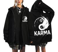 NCTCITY Zippé Sweat à Capuche Cardigan Manteau Hoodie Stray Kids Karma Imprimé E-Girl Y2K Gothique Loisir Sweatshirts Noir BangChan Lee Know Changbin Hyunjin Han Felix Seungmin I.N