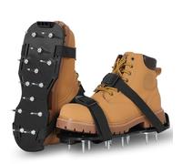 NCTNCX Chaussures Aérateur, Aérateur de pelouse, Chaussures à Pointes pour Sol époxy, pelouse, Cour, terrasse, pelouse, Jardin (Noir)