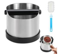 NCTNCX Knock Box, Récipient de tapotement pour porte-filtre, boîte à café en acier inoxydable, boîte à café avec fond antidérapant