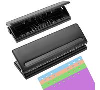 NCTNCX Perforatrice à 6 trous avec graduation, réglable, pour format A4, A5, A3, idéale pour Filofax, classeur à anneaux et planificateurs