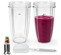 NCTNCX Pièces de rechange 940 ml pour mixeur compatible avec NutriBullet | Lot de 2 pièces, durabilité, excellente étanchéité, portable et pratique, passe au lave-vaisselle, pour smoothies, etc