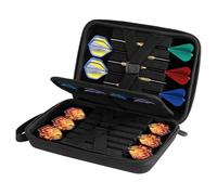 NCTNCX Sac à fléchettes professionnel pour 12 fléchettes | Mallette avec système de protection | Grand étui pour fléchettes en acier et fléchettes souples + compartiments pour accessoires | Mallette à