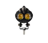 NCTPICLC Antibrouillard 1x Phare Avant LED Bicolore Moto 25 W Lentille 3D Feu Conduite Antibrouillard Super Lumineux Blanc Jaune 12 V