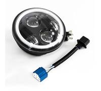 NCTPICLC Antibrouillard Phare LED Angel Eyes 5.75 Pouces Pour V-Star Pour XVS 650 950 1100 Projecteur Rond Noir 5-3/4 Pouces Pièces Moto