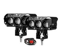 NCTPICLC Antibrouillard Projecteur LED Pour Moto Phare Voiture Double Couleur Antibrouillard Éclairage Auxiliaire Travail 200 W(2 Piece White Yellow)