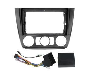 NCTPICLC Câble Adaptateur Cadre D'autoradio Fascia Kit Tableau Bord Stéréo Android Plaque Frontale pour BMW Série 1 E81 E82 E87 E88 2008 - 2012 Kit Montage Cadre Radio(BM08 Manual)