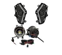 NCTPICLC Phare Avant Phares Feu Antibrouillard LED DRL Pour Toyota Pour RAV4 2019 2020 2021 2022 Couvercle Calandre Cadre Clignotant Yeux D'ange(DRL Fog White Ring)