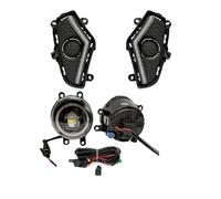 NCTPICLC Phare Avant Phares Feu Antibrouillard LED DRL Pour Toyota Pour RAV4 2019 2020 2021 2022 Couvercle Calandre Cadre Clignotant Yeux D'ange(DRL Fog Blue Ring)