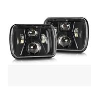NCTPICLC Phare Avant Phares Phare 5x7 55W Pour Cherokee Pour XJ Pour Patrol Y60 Pour Camion 4x4 Avec Clignotant Simple DRL LED Phares Pour Tout-terrain Rectangulaire Carré LED(2X headlight C)