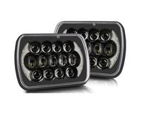 NCTPICLC Phare Avant Phares Phare 5x7 55W Pour Cherokee Pour XJ Pour Patrol Y60 Pour Camion 4x4 Avec Clignotant Simple DRL LED Phares Pour Tout-terrain Rectangulaire Carré LED(2X headlight B)