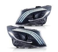 NCTPICLC Phares Voiture 2x Ensemble De Phares De Voiture LED Clignotants Dynamiques Plug And Play Lampe Frontale DRL Phares Pour Benz Classe V 2016-2022 Feux Avant