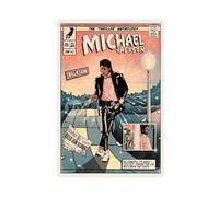 NCUDANK - Affiche Michael Jackson sur toile au style bande dessinée, décoration murale pour salon, chambre à coucher (30 x 45 cm)
