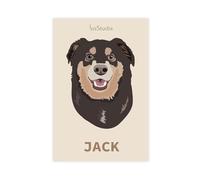 NCUDANK Jack, The Pet Dog Poster sur toile pour chambre à coucher, bureau, chambre, cadeau 20 x 30 cm
