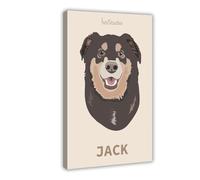 NCUDANK Jack, The Pet Dog Poster sur toile pour chambre à coucher, bureau, chambre, cadeau 60 x 90 cm
