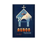 NCUDANK Poster Auron Nice Cote d'Azur sur toile pour décoration de chambre à coucher, bureau, chambre, cadeau 20 x 30 cm