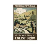 NCUDANK Poster d'art militaire britannique sur toile - Décoration murale pour salon, chambre à coucher - 20 x 30 cm