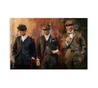 NCUDANK Poster Peaky Blinders sur toile graffiti - Décoration pour chambre à coucher, bureau, chambre - Cadeau - 50 x 75 cm