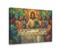 NCUDANK Poster sur toile La Cène de Jésus - Décoration de chambre à coucher, bureau, chambre - Cadeau - 30 x 45 cm