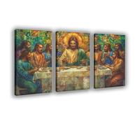 NCUDANK Poster sur toile La Cène de Jésus - Décoration murale pour salon, chambre à coucher - 30 x 45 cm