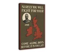 NCUDANK Poster sur toile The King And The Nation - Décoration pour chambre à coucher, bureau, chambre - Cadeau - 20 x 30 cm