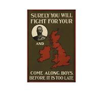 NCUDANK Poster sur toile The King And The Nation - Décoration pour chambre à coucher, bureau, chambre - Cadeau - 50 x 75 cm