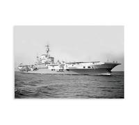 NCUDANK Poster sur toile « The Majestic Aircraft Carrier » - Décoration pour chambre à coucher, bureau, chambre - Cadeau - 50 x 75 cm