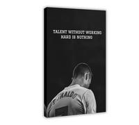 NCUDANK Poster vintage sur toile avec légendes du football - Décoration murale pour salon, chambre à coucher - 40 x 60 cm