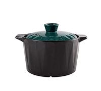 NCVGYOK Casserole en Argile pour Soupe à Braiser, cocotte en Argile antiadhésive, Bol en Pierre en céramique coréenne, faitout résistant à la Chaleur, Noir 6l (Noir 3l)
