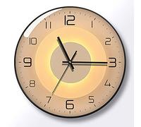 NCVGYOK Horloge Simple lumière Horloge Murale de Luxe personnalité de célébrité d'internet Horloge à Quartz lumière et Ombre Art muet Salon Horloge Murale